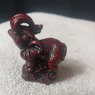 3 Red Resin Elephant Figurines Statue Trunk Up Good Luck Charm 2.5” Tall — photo 6