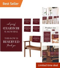 Reserved Seat Signs - Burgundy Wedding Decorations, 11.81x17.72 inches