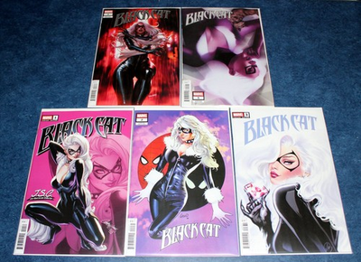 #ad BLACK CAT #1 2 3 4 5 variant 1st print COMIC set MARVEL 2025 J SCOTT CAMPBELL NM $19.79