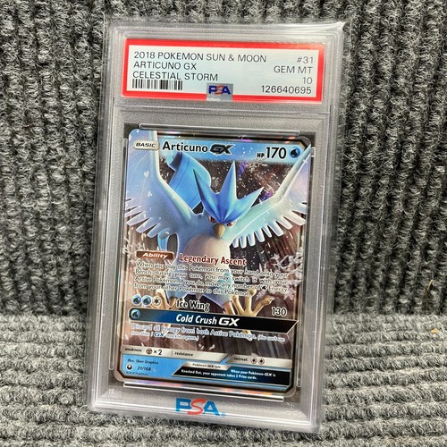 Articuno GX 31/168 PSA 10 SM Celestial Storm Holo Pokémon TCG Low Pop - Picture 1 of 2
