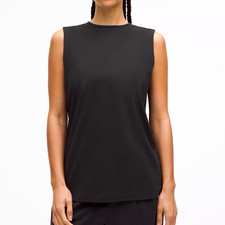 lululemon All Yours Organic Cotton-Blend Tank Top Black size L