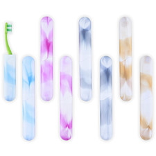 8 Pcs Travel Toothbrush Case with Drainage Holes   Portable, Breathable Bulk Pla