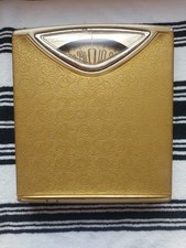 Vintage Counselor Bathroom Scale MCM Gold Floral The Brearley Company