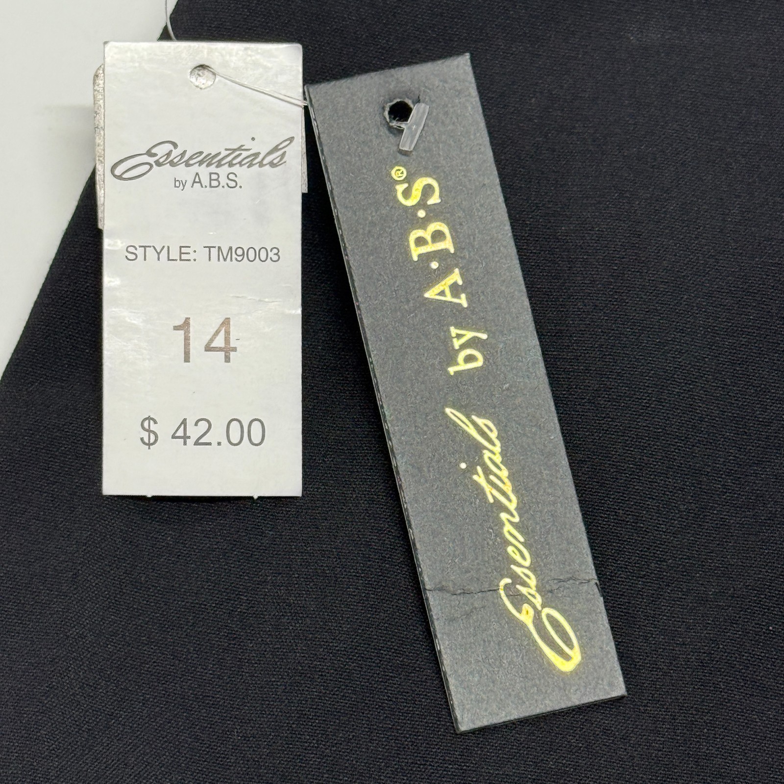 Essentials Mini Pencil Skirt 14 Black Stretch Pockets NWT thumbnail 4