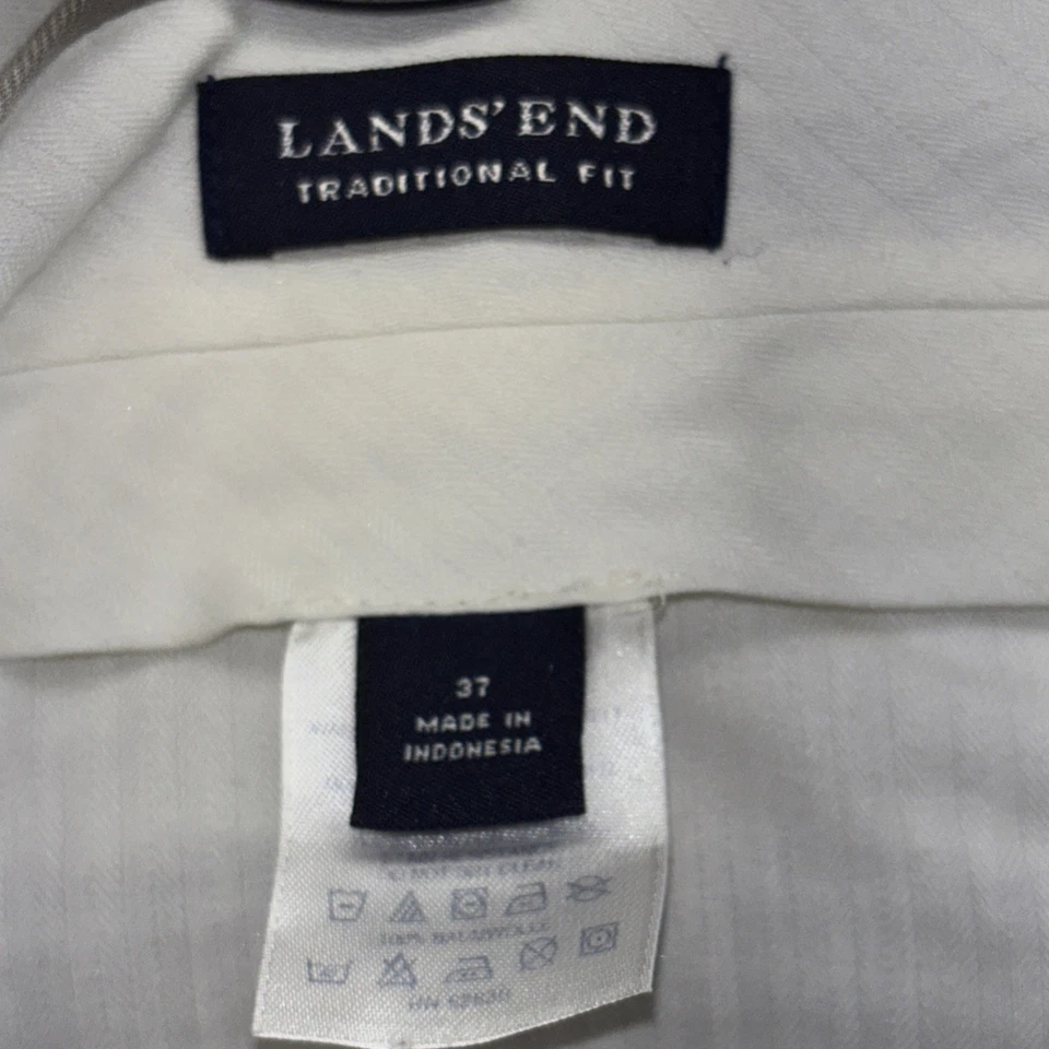 Chino Lands End para hombre talla 37X34 caqui ajuste tradicional 6 pares lote de 6 Foto 2 de 4