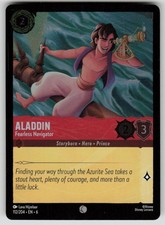 Aladdin - Fearless Navigator Cold Foil Common Azurite Sea 112/204 Lorcana NM