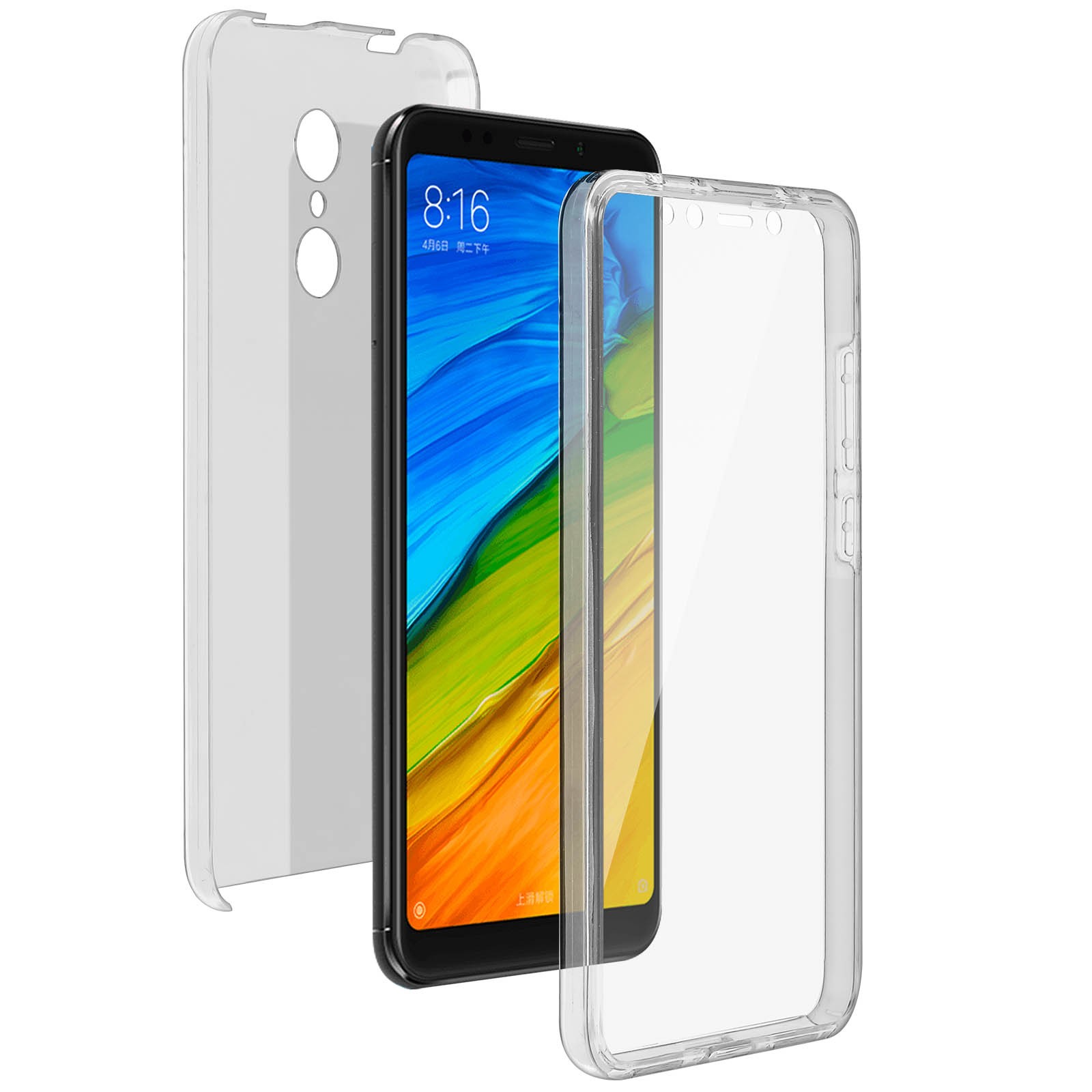 Accessoire Xiaomi Redmi 5 coque gel intégrale 360 transparente souple