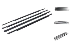 Front Rear Door Window Belt Moulding Trim Weatherstrip Seal Set for