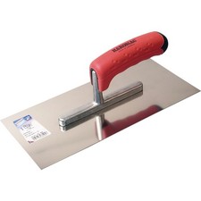 Smoothing trowel L.280mm W.130mm 2K handle stainless VA HAROMAC