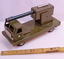 ARMY CANNON TRUCK TIN FRICTION TOY JAPAN