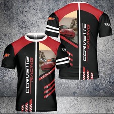 Custom Name - Men's Corvette C6 Logo Racing T-Shirt - All Size