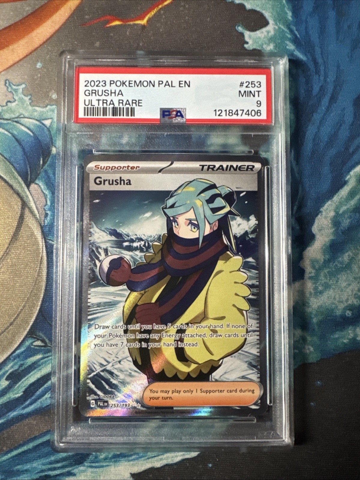 2023 POKEMON PAL EN-PALDEA EVOLVED ULTRA RARE #253 GRUSHA PSA 9