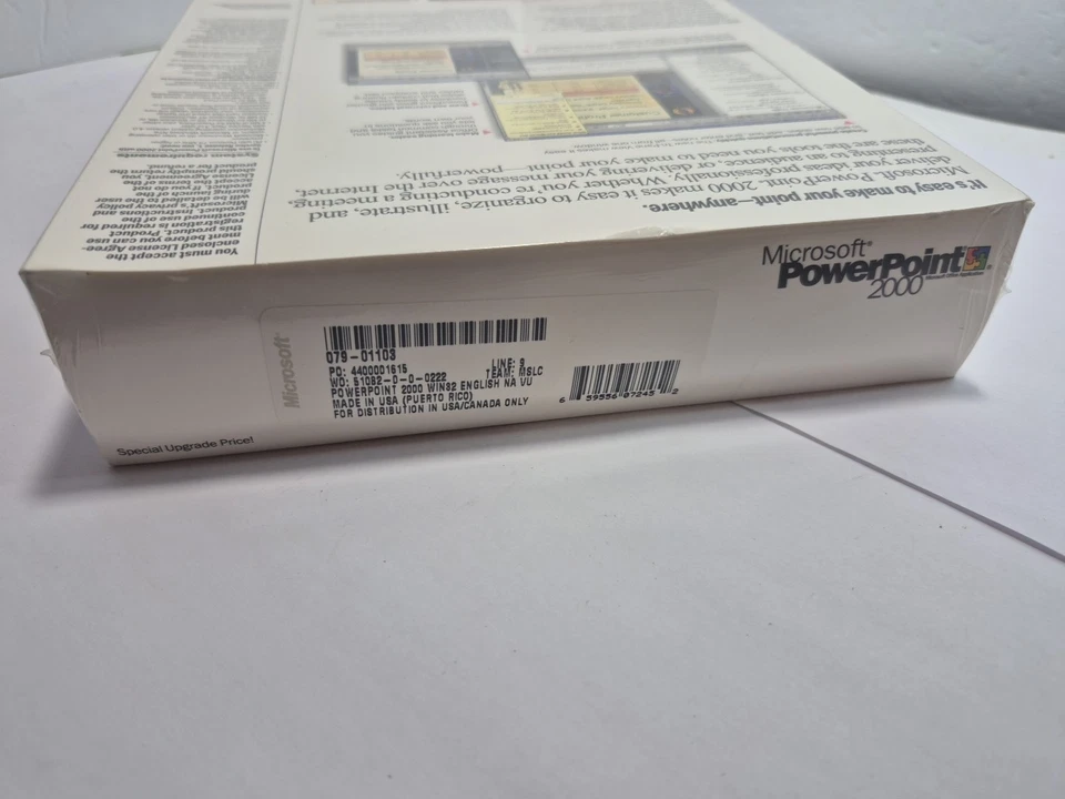 Microsoft PowerPoint 2000 Upgrade - Presentation Graphics Program New & Sealed  - Image 3 of 4