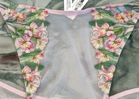 NEW Victoria Secret Dream Angels Lily Embroidery Brazilian Chalk Rose XL or  XXL