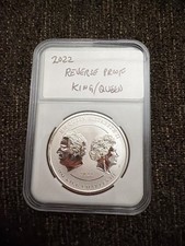 2022 1 oz Queen Elizabeth II & King Charles III Reverse Silver Proof