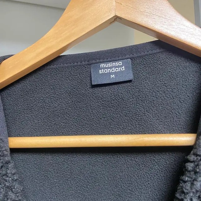 Musinsa Standard Black Fleece Jacket - Size M, Soft & Warm