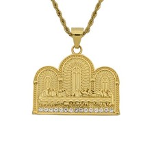 Hip hop Rhinestone Titanium Pendant Necklace jewelry for men or women gift