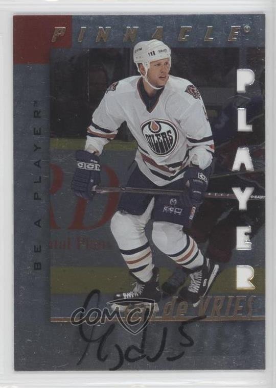 1997-98 Pinnacle Be A Player Die-Cut Auto Greg de Vries #78 Auto 0f6