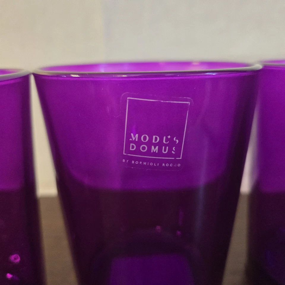 4 copos roxos Modus Domus Bormioli Rocco duplo antiquado Rocks - Imagem 3 de 4