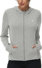 TBMPOY Women's UPF 50 Sun Protection Hoodie Jacket Lightweight Long Sleeve L