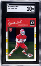 2016 DONRUSS OPTIC TYREEK HILL #117 ROOKIE CARD SGC 10 KANSAS CITY CHIEFS. rookie card picture