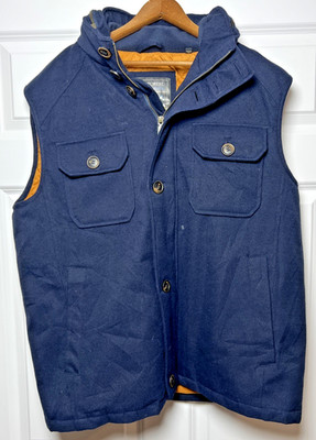 Rainforest Membrane System  Down Vest XL Blue Hooded Insulated  Water&Wind proof