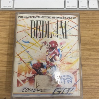 Bedlam Commodore 64 CBM Spiel Cassette Beam Software 1988 Vintage