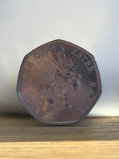 United Kingdom 50 pence, 150th Anniversary Birth of Beatrix Potter,Peter Rabbit