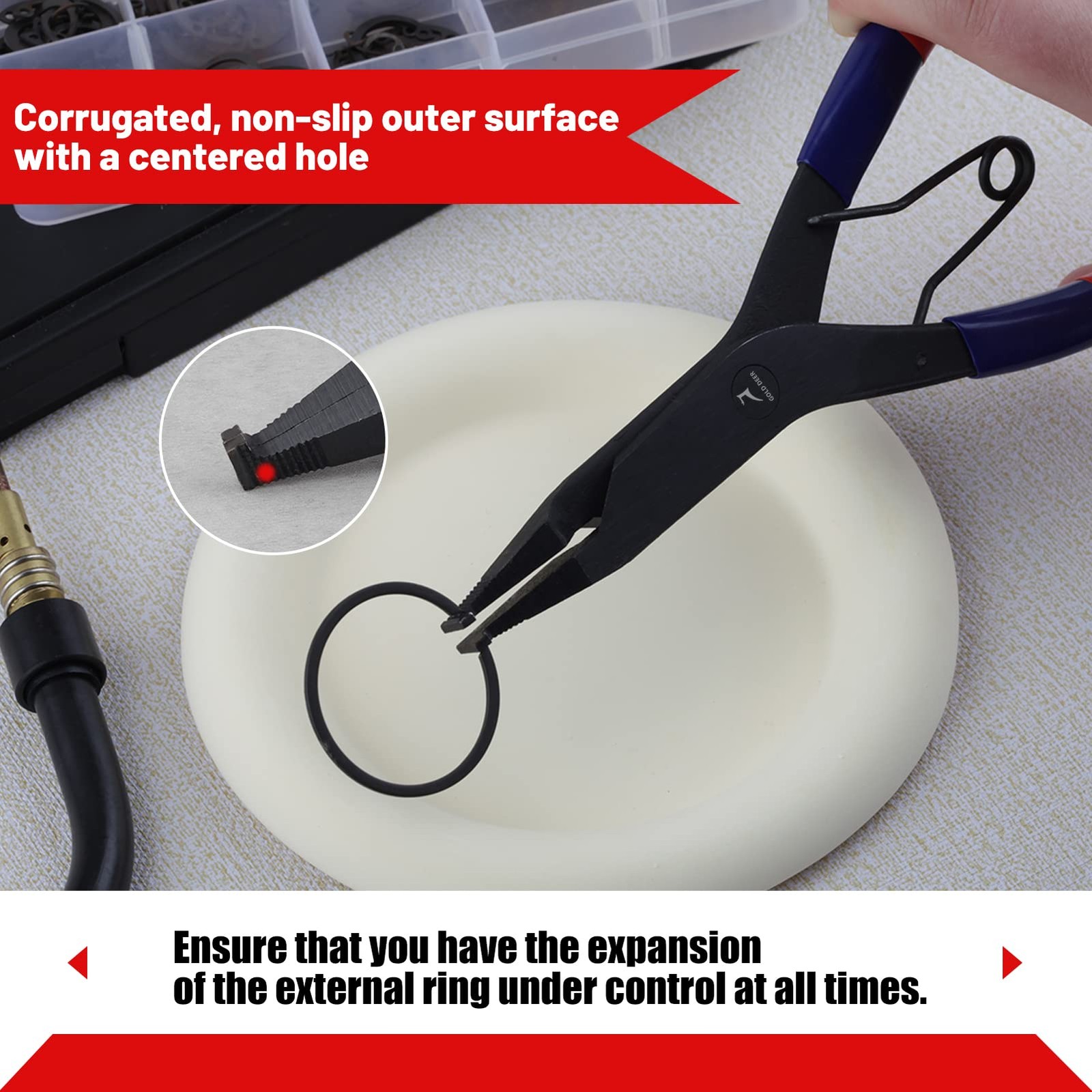 Angle Tip Lock Ring Pliers Retaining Ring Pliers Spring loaded 9 Special