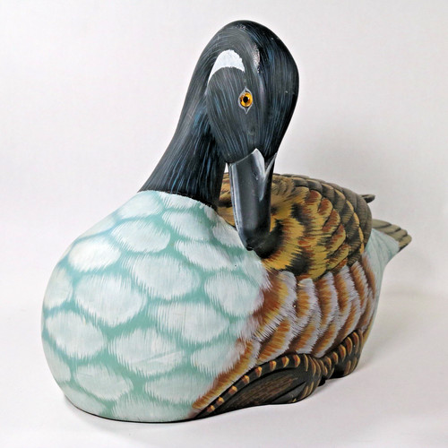 1988 Canadian Goose Hand Painted Wood Decoy Signed 1 Of 10 15" Wide 10" Tall