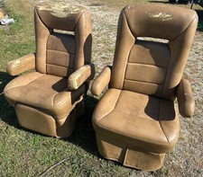 Villa Power Captains Chairs Seats Brown Rv Motorhome Pair