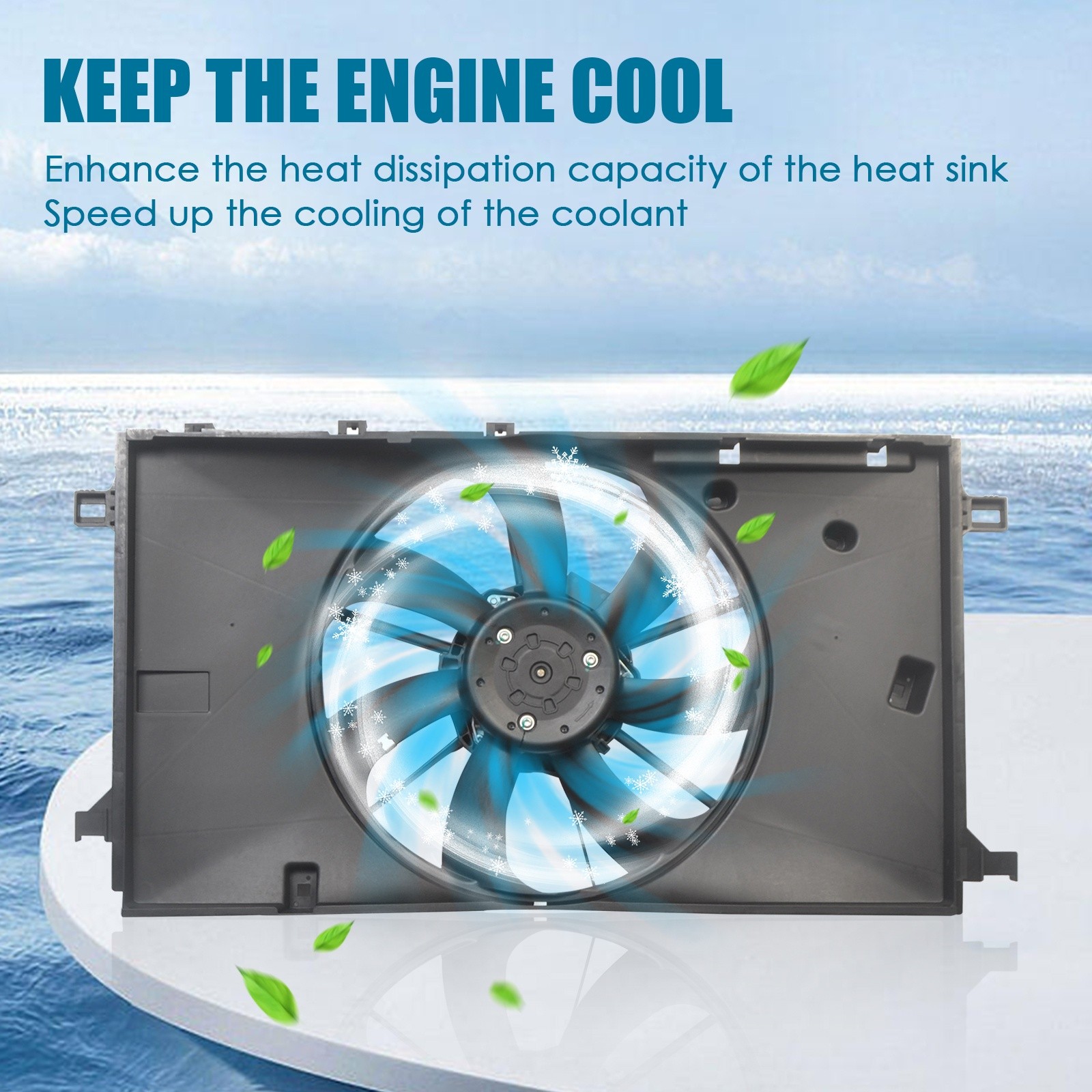 Radiator Condenser Cooling Fan Assembly For 2020-2022 Honda CR-V Hybrid 2.0L