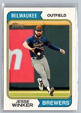 2023 Topps Heritage #389 Jesse Winker Base Brewers  