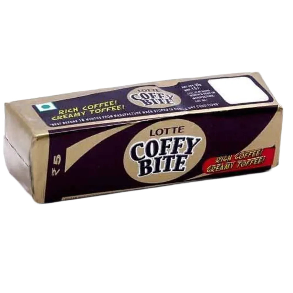 Lotte Coffy Bite Stick Caramelo Chocolaty 18g Paquete de 100 Café Sabor Chocolate