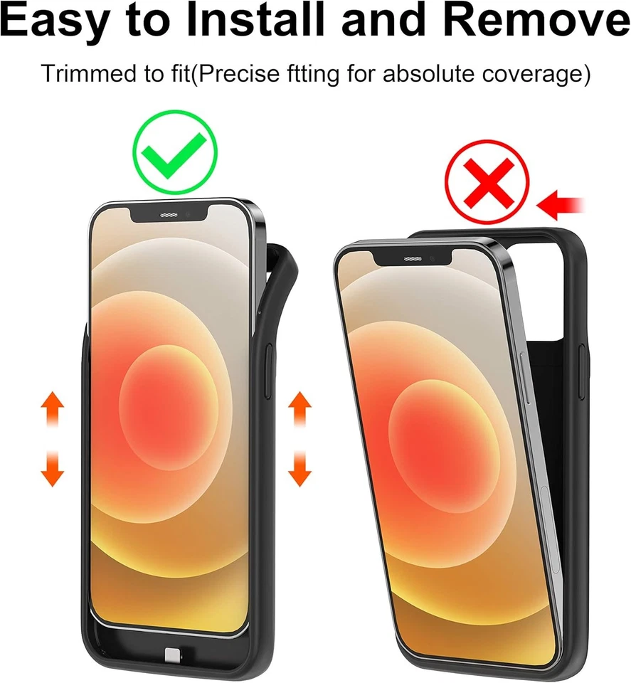 Battery Case for iPhone 12/13 mini Enhanced 6800mAh Rechargeable Extended - Image 2 of 4