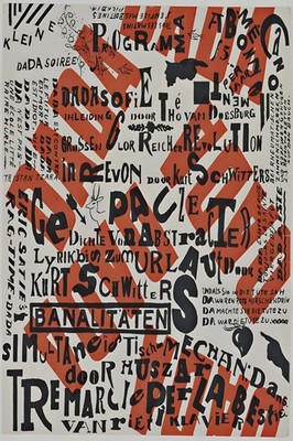 Dada Soirée Poster (1920s) Avant-Garde Art - 24x36  - Rare Reprint   !