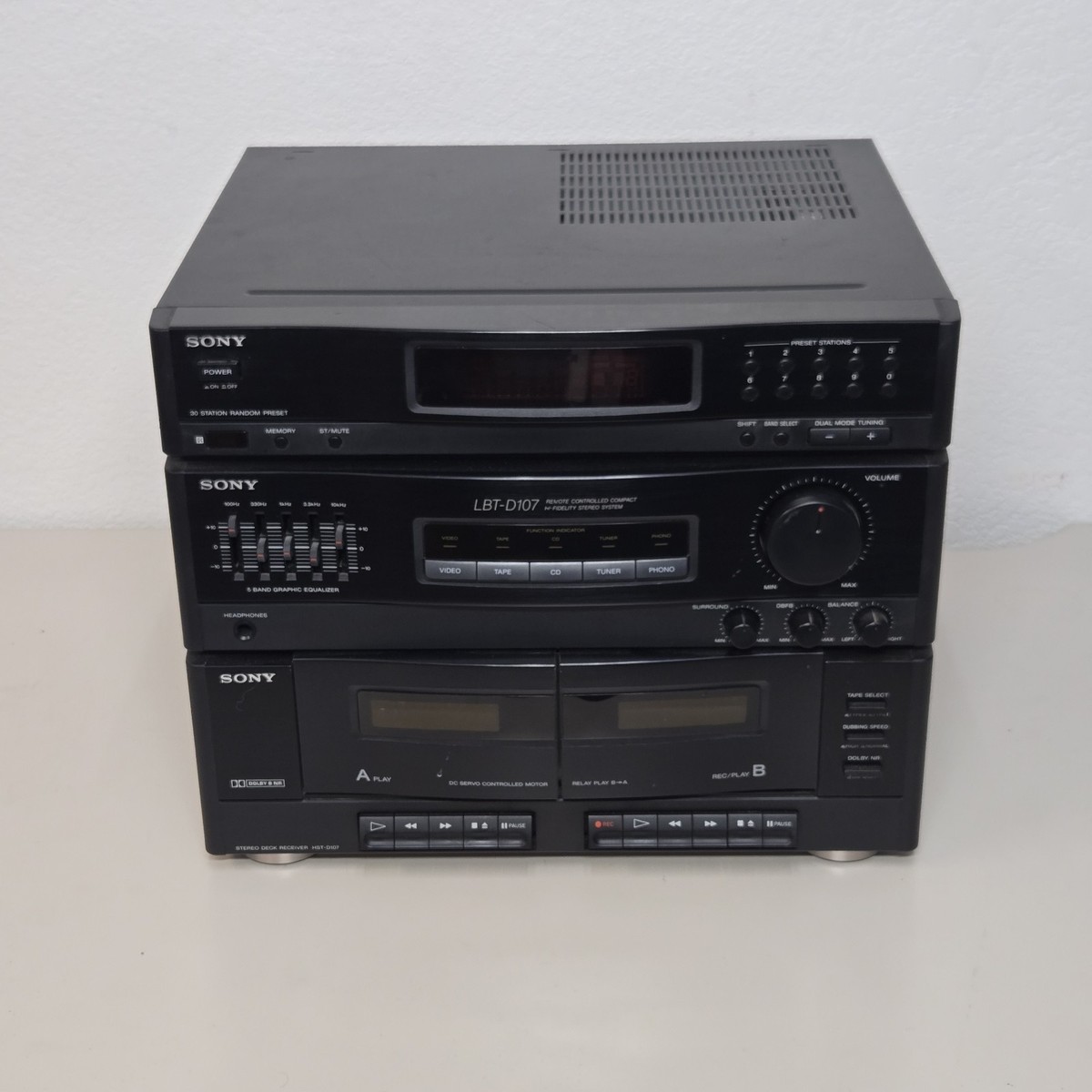 SONY LBT-D107 Compact Stereo System Dual Cassette - Cassette