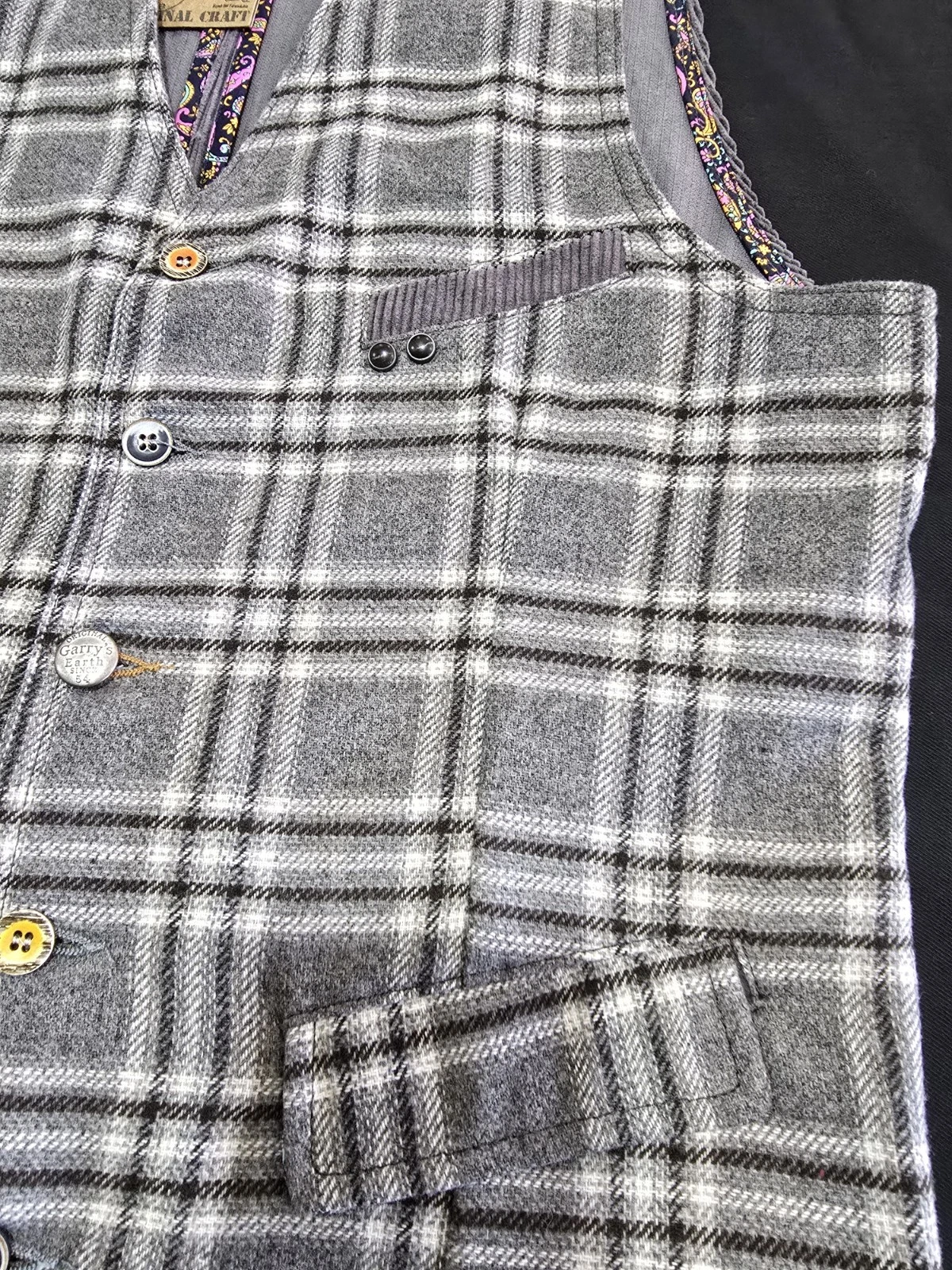 Garry's Earth Vest Handcrafted Made In Italy Size M Cod.15 - product detail image 6