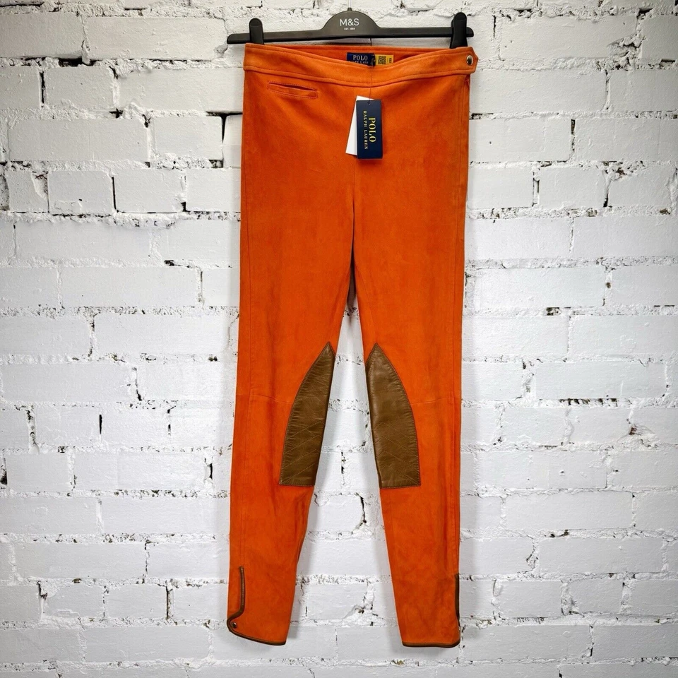 Polo Ralph Lauren Women’s Riding Leggings Lambskin Suede Jodhpur Size-S/Uk8 BNWT - Image 4 of 4