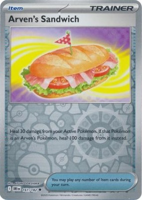 ARVEN'S SANDWICH 161/182 DESTINED RIVALS POKEMON (REVERSE HOLO, NM)