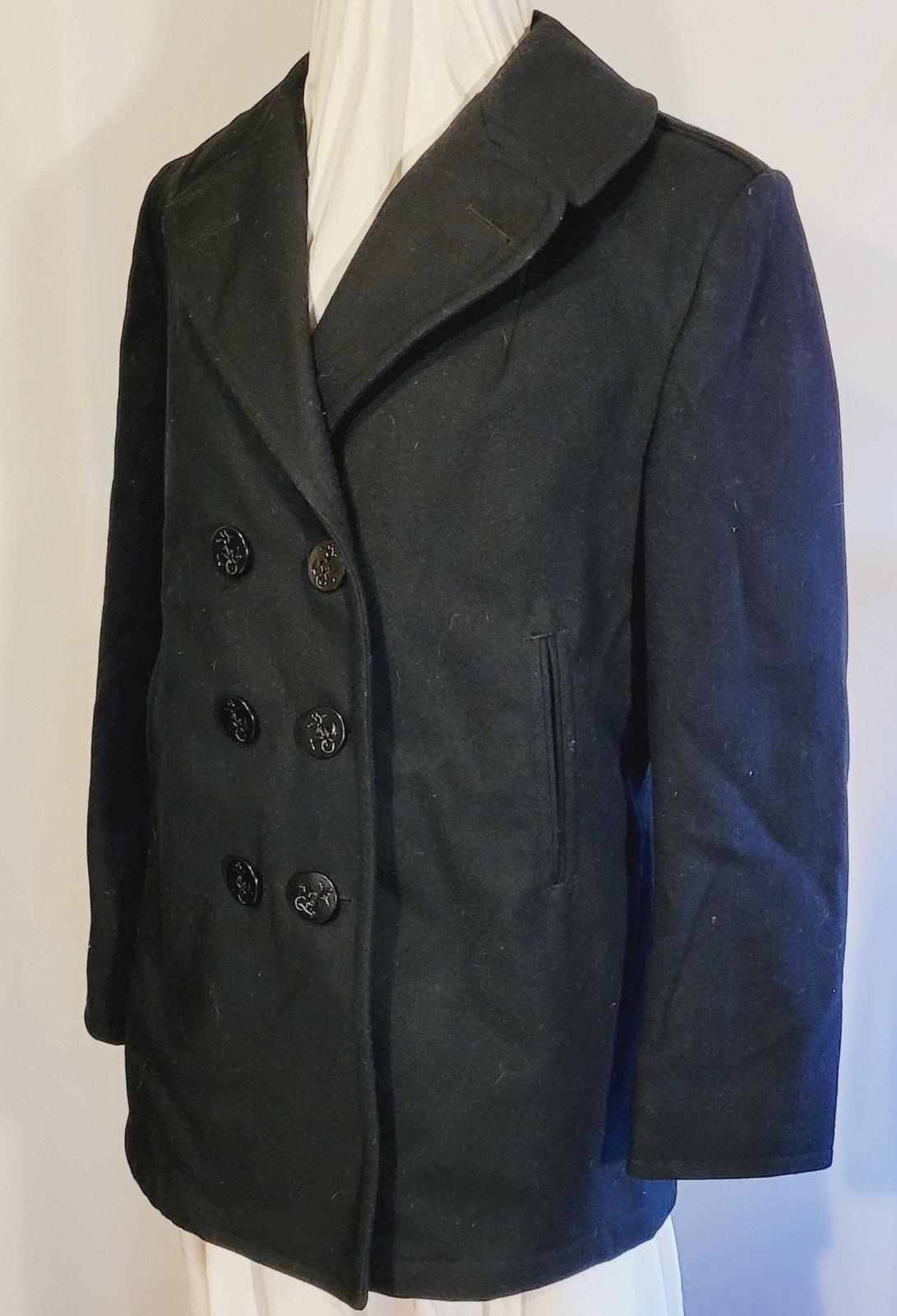 Authentic Women's US Navy Wool Pea Coat Size 14L Government Issue