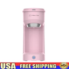 Retro 1-Cup Coffee Maker Single Serve 700W Compact Dishwasher Safe Coffee Brewer