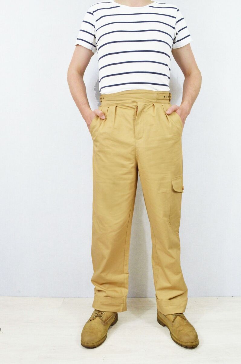 Men's Green Gurkha Pants British Military 1950s Army Men's Green Gurkha Pants British Military 1950s Army