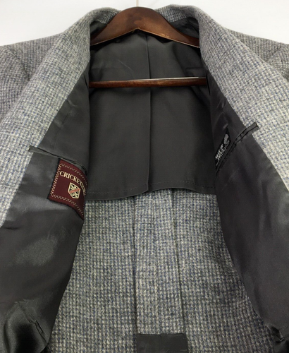 40r Cricketeer USA Mens Vintage 2 Bttn Wool Tweed Blazer Sport Coat Heather Gray - Picture 11 of 13