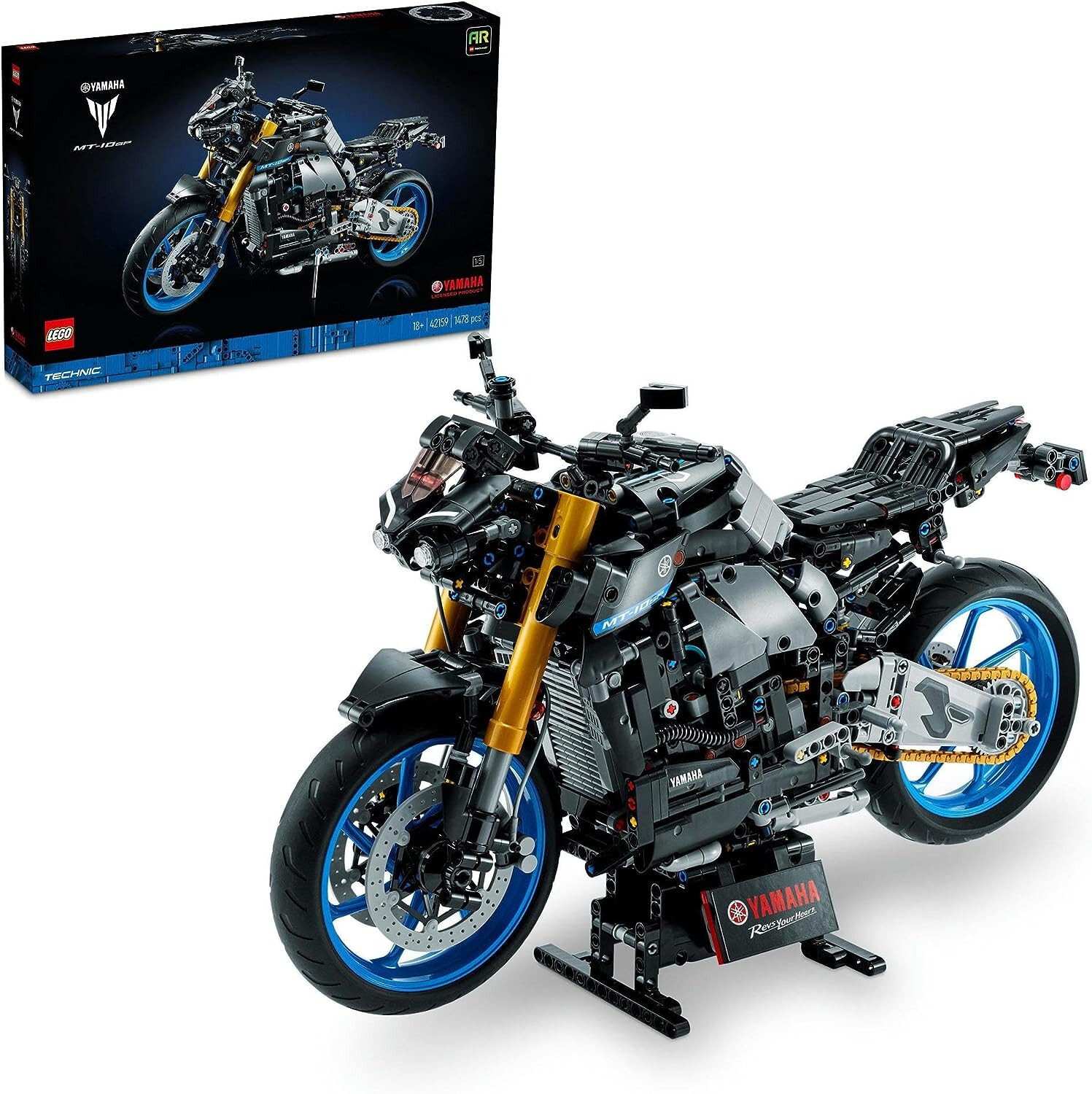 Конструктор LEGO TECHNIC YAMAHA MT-10 SP из конструкторских блоков 42159