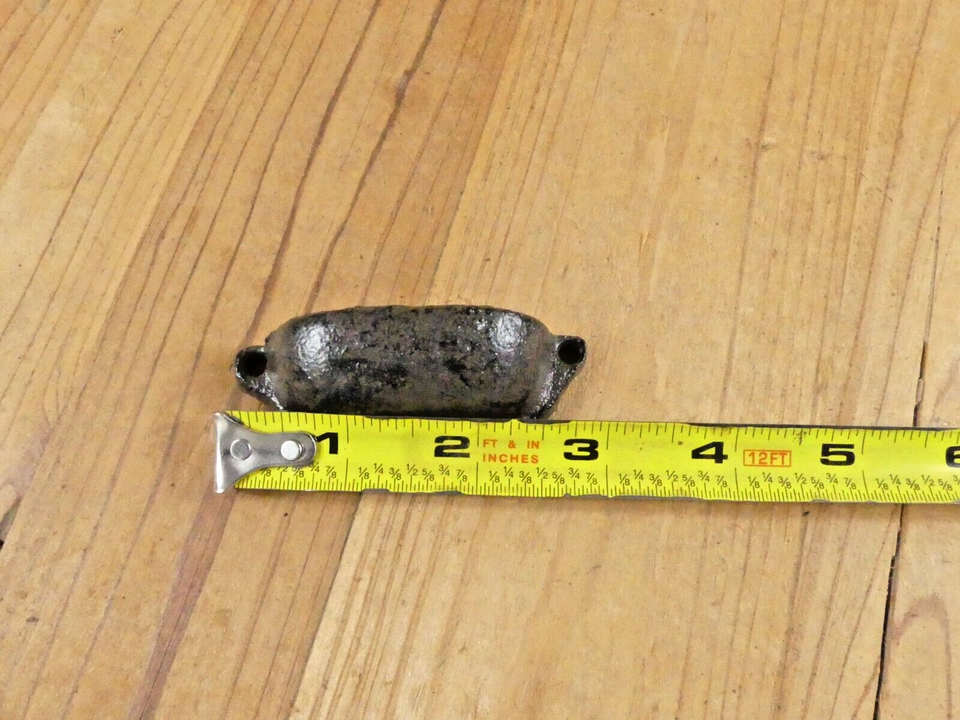 20 CUP PULLS 4 1/8 WIDE DRAWER VICTORIAN BIN HANDLES ANTIQUE LOOK IRON