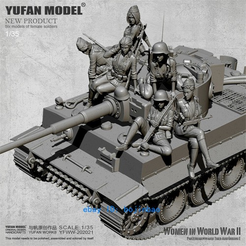 1/35 Scale Women In World War II Tank Female Soldier Figure Model Kits Unpainted - Picture 11 of 11