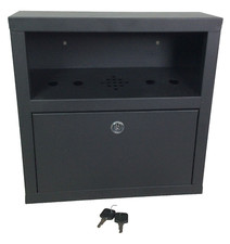 Quality Wall Mount Ash Bin 7 Litre Lockable Outdoor Smoking Areas Ashbin Ashtray