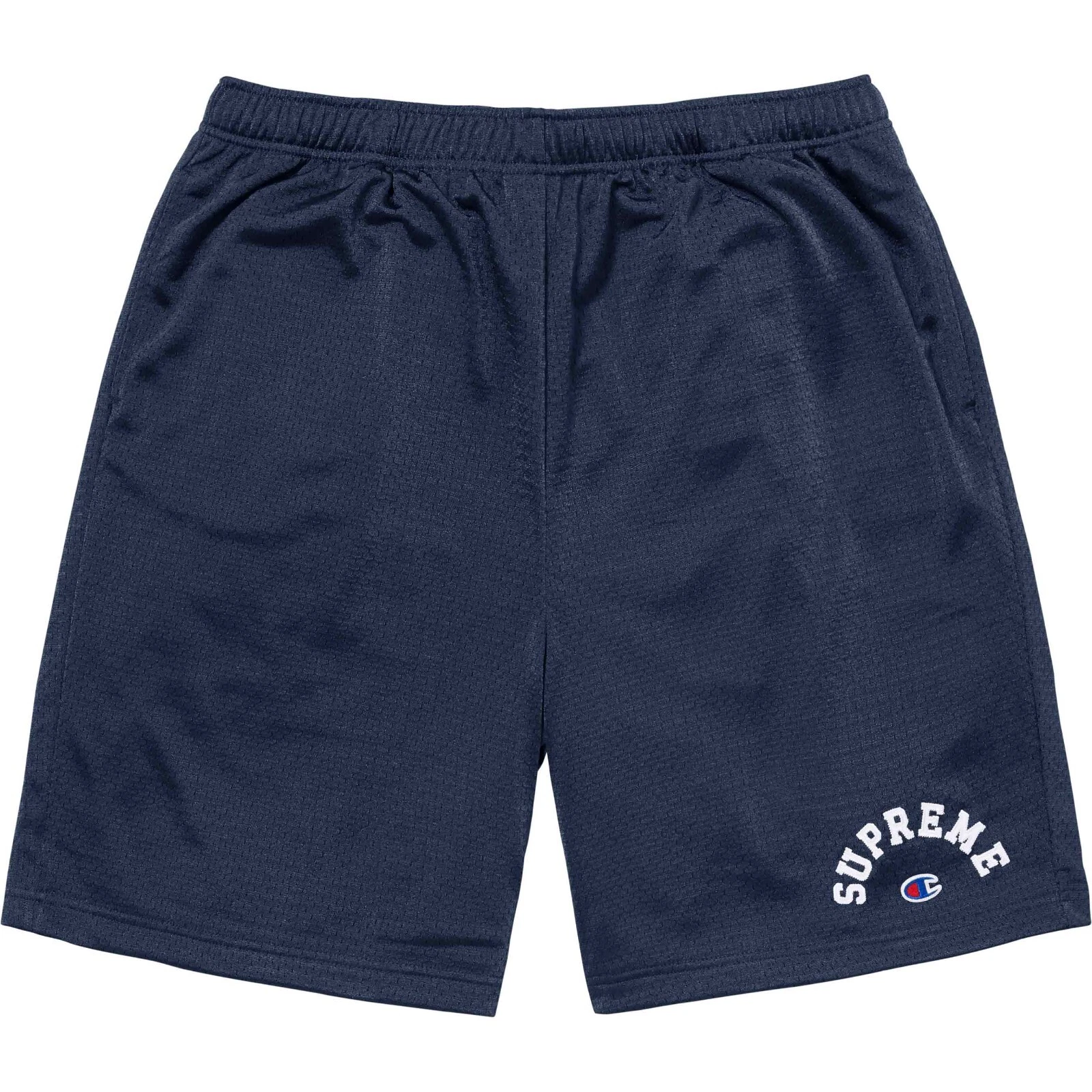 SUPREME x CHAMPION SHORT EN MAILLE,BLEU MARINE,TAILLE MEDIUM