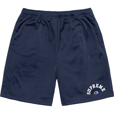 SUPREME x CHAMPION MESH SHORTS,NAVY BLUE,SIZE MEDIUM | eBay